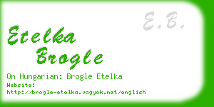 etelka brogle business card